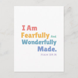 Psalm 139:14 Kinder bijbelvers Christelijke kinder Briefkaart