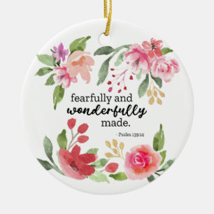 Psalm 139:14 - Vreemd en wonderbaarlijk gemaakt Keramisch Ornament