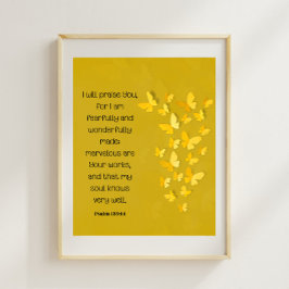 Psalm 139:14 Vreemd en wonderlijk gemaakt Poster