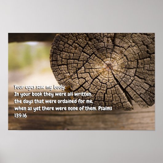 Psalm 139:16 poster (Voorkant)