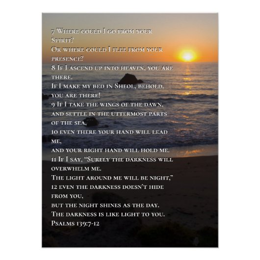 Psalm 139:7-12 perfect poster (Voorkant)