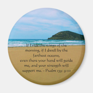 psalm 139: 9-10 BIBLIOTHEKEN MET BEAUTIFUELE HOOGT Magneet