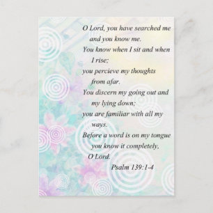 Psalm 139 en bloem briefkaart