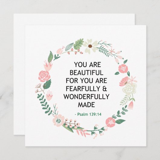 Psalm 139 Je bent mooi (Voorkant / Achterkant)