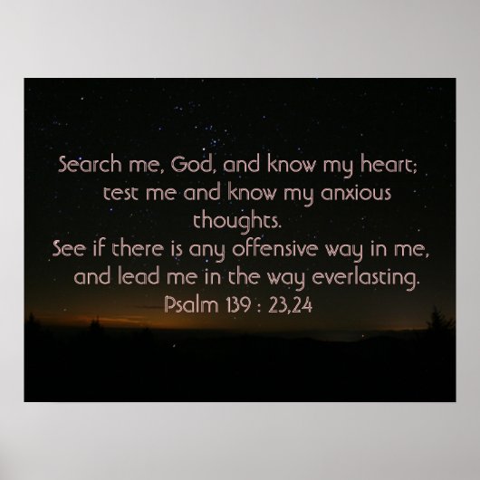 psalm 139 poster (Voorkant)