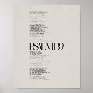 Psalm 139: Vrezend en wonderlijk gemaakt Poster