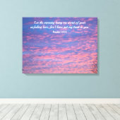 Psalm 143:8 Verpakt Canvas (Insitu (Houten vloer))