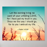 Psalm 143:8 Word of Your Unfail Love Sunrise