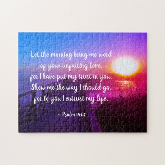 Psalm 143:8 Word van Uw onfaalbare Liefde, Manuscr Legpuzzel (Horizontaal)