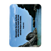 Psalm 144:1 Gezegend als de Heer, mijn steen.. Magneet (Verticaal)