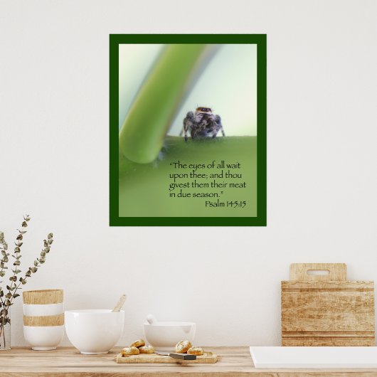 Psalm 145:15 Poster Scripture (Keuken)