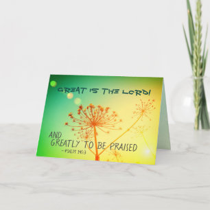 Psalm 145:3 Geweldig is de Heer, Bijbelverse Bedankkaart