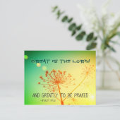 Psalm 145:3 Geweldig is de Heer, Bijbelverse Briefkaart (Staand voorkant)