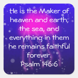 Psalm 146:6 Roze Kwallen Sticker