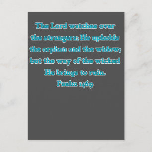 Psalm 146:9 De Heer Waakt over Vreemdelingen... Briefkaart