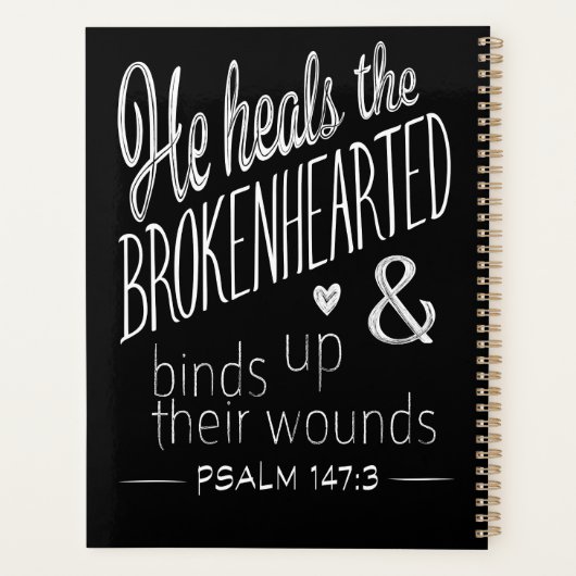 Psalm 147:3 Boodschap van hoop en genezing Planner (Achterkant)