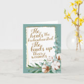 Psalm 147:3 Stimulering JW Folded Kaart (Gele Bloem)