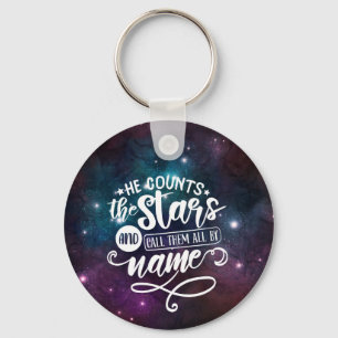 Psalm 147:4 Hij telt de Stars Bijbel Sleutelhanger