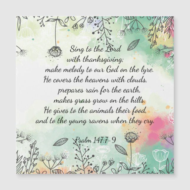 Psalm 147:7-9 (Voorkant)