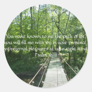 Psalm 16:11 French Creek Bridge Ronde Sticker