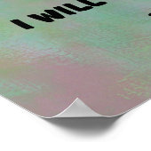 Psalm 16:7-8 Ik prijs God Bijbelvers Poster (Hoek)