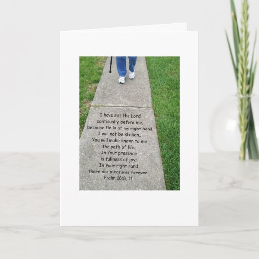 Psalm 16:8,11 kaart (Voorkant)