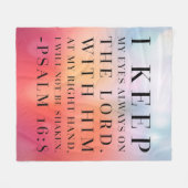 Psalm 16:8 Bijbelcitaat Fleece Deken (Voorkant (Horizontaal))