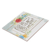 Psalm 16 8 Ik zal niet Christelijk geschud worden Tegeltje (Zijkant)