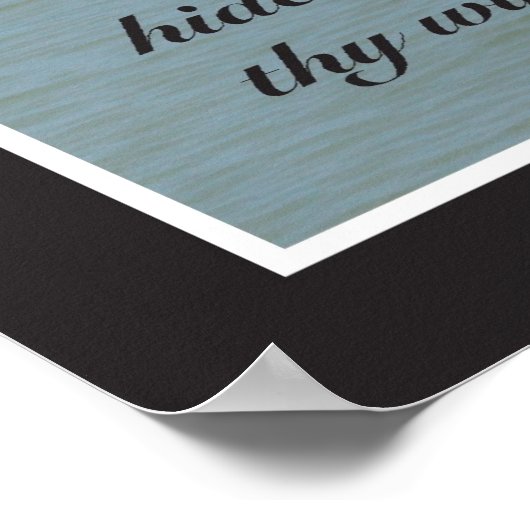 Psalm 17:8 Manuscript Druk Poster (Hoek)