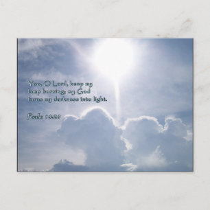 Psalm 18:28 Schuifwolken Briefkaart