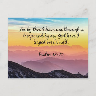 Psalm 18:29 briefkaart