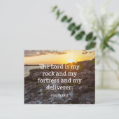 Psalm 18:2, scriptuververs briefkaart (Staand voorkant)