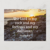 Psalm 18:2, scriptuververs briefkaart (Voorkant)