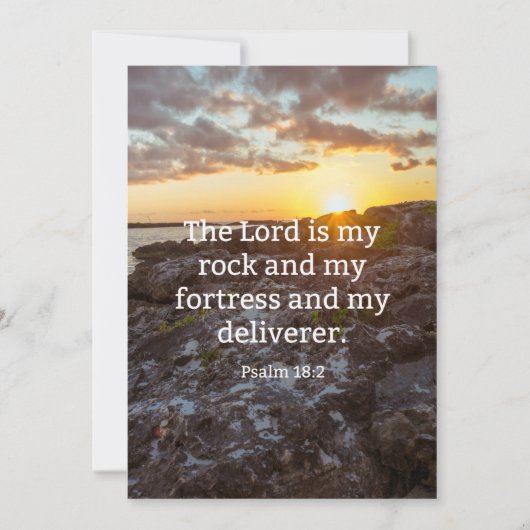Psalm 18:2, scriptuververs kaart (Voorkant)