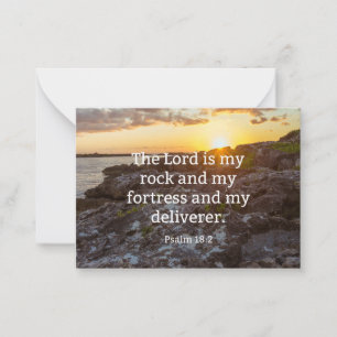 Psalm 18:2, scriptuververs notitiekaartje