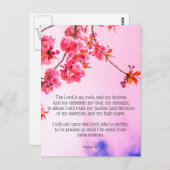 Psalm 18, de bloesem Christelijk briefkaart van de (Voorkant / Achterkant)