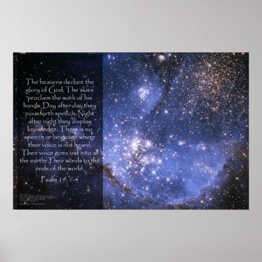 Psalm 19:1-4 poster (Voorkant)