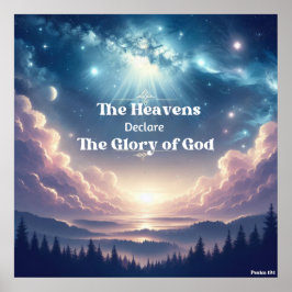 Psalm 19:1 Christelijk poster