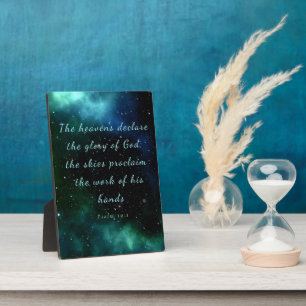 Psalm 19:1 Heavens verklaart de glorieplak Fotoplaat