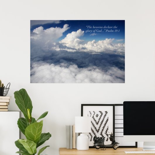 Psalm 19:1 het Poster van de Manuscript (Thuiskantoor)