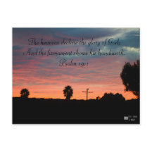 Psalm 19:1 Sunset Briefkaart