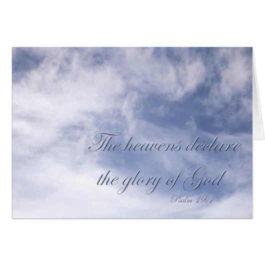 Psalm 19:1 The heavens declare the glory of God (Devant horizontal)