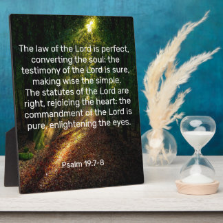 Psalm 19:7-8 Plaque Fotoplaat