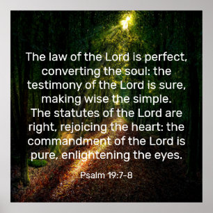 Psalm 19:7-8 poster