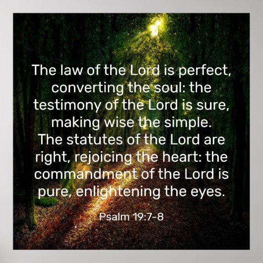 Psalm 19:7-8 poster (Voorkant)