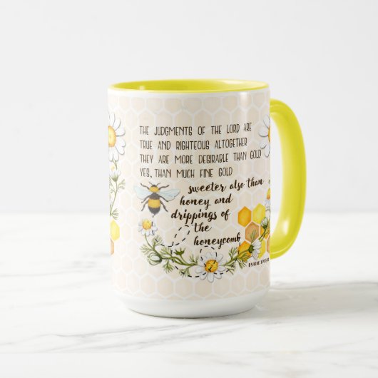 Psalm 19:9-10 Zoeter dan Honing Mok (Voorkant rechts)