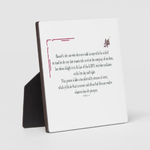 Psalm 1:1-3, Blessed is degene die: Fotoplaat