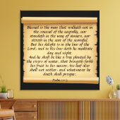 Psalm 1:1-3 Canvas afdrukken (Insitu (Woonkamer))