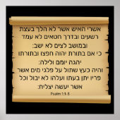 Psalm 1:1-3 poster (Voorkant)