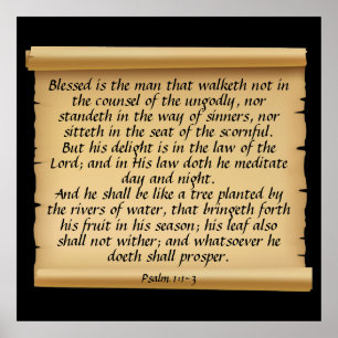 Psalm 1:1-3 poster